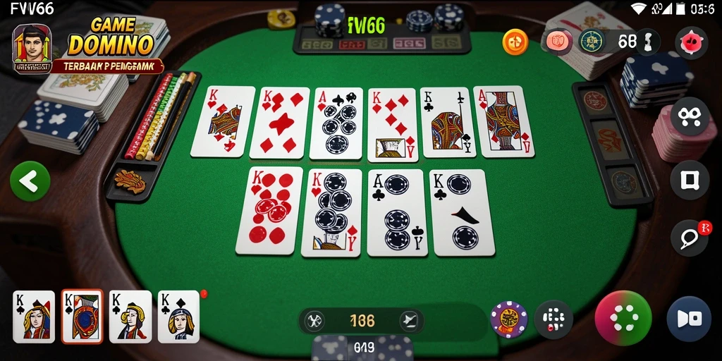Screenshot utama FW66 menampilkan gameplay Domino yang menarik dan interaktif.