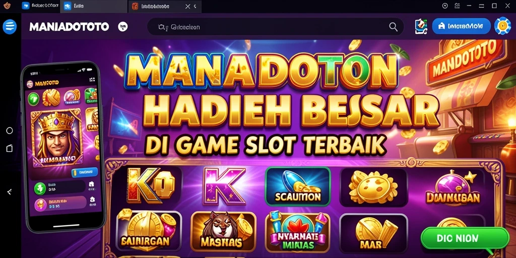 Tampilan menarik dari gameplay Slot MANADOTOTO dengan berbagai fitur bonus.