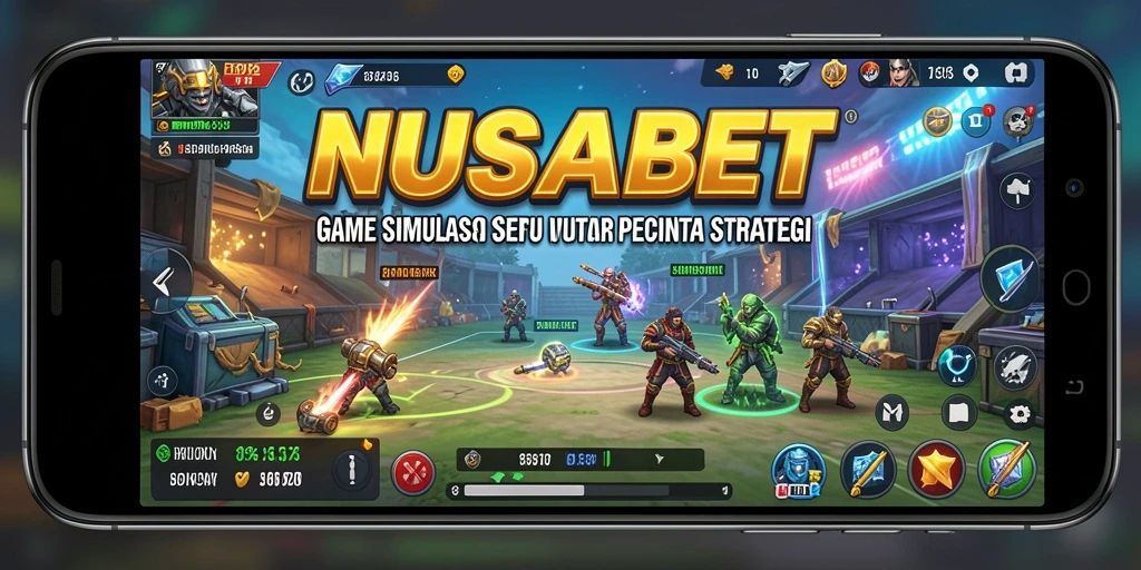 Tampilan gameplay NUSABET yang penuh warna dan menarik.