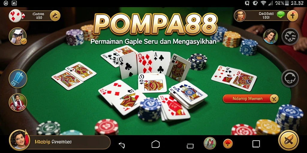 Tampilan gameplay Gaple yang menarik di POMPA88.